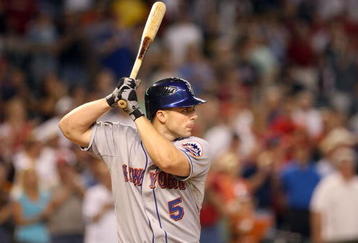 PHOENIX - AUGUST 11:  David Wright #5 of the New York Mets bats against the Arizona Diamondbacks during the major league baseball game at Chase Field on August 11, 2009 in Phoenix, Arizona. The Diamondbacks defeated the Mets 6-2.  (Photo by Christian Petersen/Getty Images)