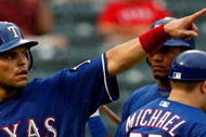 ARLINGTON, TX - SEPTEMBER 13: Catcher Ivan Rodriguez #7 of the Texas Rangers on September 12, 2009 at the Ballpark in Arlington, Texas. (Photo by Ronald Martinez/Getty Images)
