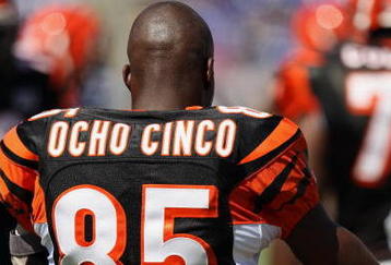 BALTIMORE - SEPTEMBER 7: Wide receiver Chad Johnson #85 of the Cincinnati Bengals stands on the field prior to game against the Baltimore Ravens at M&T Bank Stadium on September 7, 2008 in Baltimore, Maryland. The Ravens won 17-10. (Photo by Ned Dishman/Getty Images)