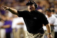 FORT WORTH, TX - NOVEMBER 14: Head coach Gary Patterson of the TCU Horned Frogs at Amon G. Carter Stadium on November 14, 2009 in Fort Worth, Texas. (Photo by Ronald Martinez/Getty Images)