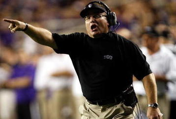 FORT WORTH, TX - NOVEMBER 14:  Head coach Gary Patterson of the TCU Horned Frogs at Amon G. Carter Stadium on November 14, 2009 in Fort Worth, Texas.  (Photo by Ronald Martinez/Getty Images)