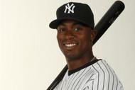 TAMPA, FL - FEBRUARY 19:  Austin Jackson #82 of the New York Yankees poses during Photo Day on February 19, 2009 at Legends Field in Tampa, Florida. (Photo by Nick Laham/Getty Images)