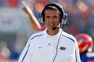 JACKSONVILLE, FL - OCTOBER 31: Head coach Urban Meyer of the Florida Gators against the Georgia Bulldogs at Jacksonville Municipal Stadium on October 31, 2009 in Jacksonville, Florida. (Photo by Kevin C. Cox/Getty Images)