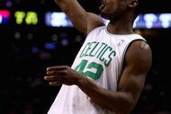 BOSTON - FEBRUARY 6: Tony Allen #42 of the Boston Celtics celebrates during the game against the Los Angeles Clippers on February 6, 2008 at TD Banknorth Garden in Boston, Massachusetts. The Celtics won 111-100. NOTE TO USER: User expressly acknowledges and agrees that, by downloading and or using this Photograph, user is consenting to the terms and conditions of the Getty Images License Agreement. (Photo by Elsa/Getty Images)