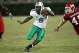 HOUSTON - NOVEMBER 17: Darius Marshall #5 of the Marshall Thundering Herd carries the ball during the game with the Houston Cougars at Robertson Stadium November 17, 2007 in Houston, Texas. Houston won 35-28. (Photo by Stephen Dunn/Getty Images)