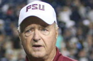 PROVO, UT. - SEPTEMBER 19:  Bobby Bowden, Head Coach of the Florida State Seminoles, walks off the field after the win over The Brigham Young Cougars at La Vell Edwards Stadium on September 19, 2009 in Provo, Utah.  (Photo by Melissa Majchrzak/Getty Images)