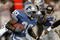 25 Oct 1998: Barry Sanders #20 of the Detroit Lions grips the ball as he runs during the game against the Minnesota Vikings at the Pontiac Silverdome in Pontiac Michigan. The Vikings defeated the Lions 34-13. Mandatory Credit: Tom Pidgeon  /Allsport