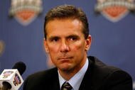 NEW ORLEANS - DECEMBER 27:  Head coach Urban Meyer of the University of Florida Gators speaks during a press conference on December 27, 2009 in New Orleans, Louisiana.  Meyer is going to take a leave of absense from the team due to health concerns.  (Photo by Chris Graythen/Getty Images)