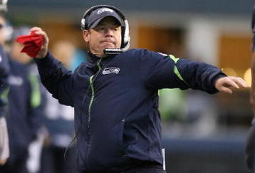 SEATTLE - JANUARY 03:  Head coach Jim Mora of the Seattle Seahawks challenges a touchdown call during the game against the Tennessee Titans on January 3, 2010 at Qwest Field in Seattle, Washington. The touchdown stood and the Titans defeated the Seahawks 17-13. (Photo by Otto Greule Jr/Getty Images)