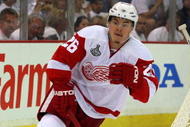 PITTSBURGH - JUNE 09: Jiri Hudler #26 of the Detroit Red Wings skates against the Pittsburgh Penguins during Game Six of the NHL Stanley Cup Finals at the Mellon Arena on June 9, 2009 in Pittsburgh, Pennsylvania. (Photo by Jim McIsaac/Getty Images)