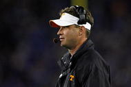 LEXINGTON, KY - NOVEMBER 28:  Lane Kiffin the Head Coach of the Tennessee Volunteers looks on during the SEC game against the Kentucky Wildcats at Commonwealth Stadium on November 28, 2009 in Lexington, Kentucky.  (Photo by Andy Lyons/Getty Images)