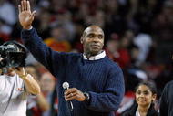 LOUISVILLE, KY - DECEMBER 12: Charlie Strong the new football Head Coach of the Louisville Cardinals is pictured during the Louisville basketball game against the Western Carolina Catamounts on December 12, 2009 at Freedom Hall in Louisville, Kentucky. (Photo by Andy Lyons/Getty Images)