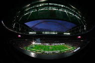LONDON, ENGLAND - OCTOBER 25:  A general view of  the NFL International Series match between New England Patriots and Tampa Bay Buccaneers at Wembley Stadium on October 25, 2009 in London, England. This is the third occasion where a regular season NFL match has been played in London. (Photo by Tom Hevezi/Pool/Getty Images)