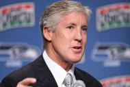 RENTON, WA - JANUARY 12:  Pete Carroll answers questions at a press conference announcing his hiring as the new head coach of the Seattle Seahawks on January 12, 2010 at the Seahawks training facility in Renton, Washington. (Photo by Otto Greule Jr/Getty Images)