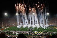 PASADENA, CA - JANUARY 07: A general view of the field prior to the Citi BCS National Championship game between the Texas Longhorns and the Alabama Crimson Tide at the Rose Bowl on January 7, 2010 in Pasadena, California. (Photo by Jeff Gross/Getty Images)