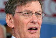 COOPERSTOWN, NY - JULY 26:  MLB commissioner Bud Selig looks on at Clark Sports Center during the 2009  Baseball Hall of Fame induction ceremony on July 26, 2009 in Cooperstown, New York.  (Photo by Jim McIsaac/Getty Images)