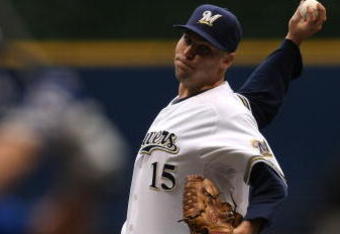 MILWAUKEE - JULY 29: Starting pitcher Ben Sheets #15 of the Milwaukee Brewers delivers the ball against the Chicago Cubs at Miller Park July 29, 2008 in Milwaukee, Wisconsin. (Photo by Jonathan Daniel/Getty Images)