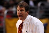 LOS ANGELES, CA - MARCH 14:  Head coach of the USC Trojans, Tim Floyd, watches game action against the Arizona State Sun Devils in the Pacific Life Pac-10 Men's Basketball Tournament Championship Game at the Staples Center on March 14, 2009 in Los Angeles, California.  (Photo by Harry How/Getty Images)