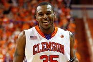 CLEMSON, SC - JANUARY 13:  Trevor Booker #35 of the Clemson Tigers reacts after drawing a foul from the North Carolina Tar Heels at Littlejohn Coliseum on January 13, 2010 in Clemson, South Carolina.  (Photo by Kevin C. Cox/Getty Images)
