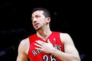 ATLANTA - DECEMBER 02: Hedo Turkoglu #26 of the Toronto Raptors against the Atlanta Hawks at Philips Arena on December 2, 2009 in Atlanta, Georgia. NOTE TO USER: User expressly acknowledges and agrees that, by downloading and/or using this Photograph, User is consenting to the terms and conditions of the Getty Images License Agreement. (Photo by Kevin C. Cox/Getty Images)