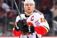 GLENDALE, AZ - DECEMBER 03: Jarome Iginla #12 of the Calgary Flames during the NHL game against the Phoenix Coyotes at Jobing.com Arena on December 3, 2009 in Glendale, Arizona. The Coyotes defeated the Flames 2-1. (Photo by Christian Petersen/Getty Images)