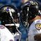 FOXBORO, MA - JANUARY 10:  (L-R) Ed Reed #20 and Ray Lewis #52 of the Baltimore Ravens warm up against the New England Patriots during the 2010 AFC wild-card playoff game at Gillette Stadium on January 10, 2010 in Foxboro, Massachusetts.  (Photo by Jim Rogash/Getty Images)