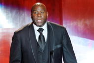 LOS ANGELES, CA - JANUARY 13: Former NBA player Earvin 'Magic' Johnson appears at City of Hope's Music and Entertainment Industry's Spirit of Life Gala in the Diamond Ballroom at the Ritz-Carlton and JW Marriott Hotels on January 13, 2010 in Los Angeles, California. (Photo by Kevin Winter/Getty Images)