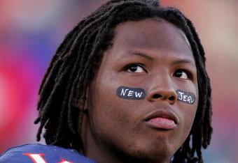 JACKSONVILLE, FL - JANUARY 01:  Rashawn Jackson #31 of the Virginia Cavaliers looks at the scoreboard during the Gator Bowl against the Texas Tech Red Raiders at Jacksonville Municipal Stadium on January 1, 2008 in Jacksonville, Florida.  (Photo by Sam Greenwood/Getty Images)  