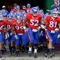 KANSAS CITY, MO - NOVEMBER 28:  Members of the Kansas Jayhawks run onto the field prior to their game against the Missouri Tigers during the game at Arrowhead Stadium on November 28, 2009 in Kansas City, Missouri. (Photo by Jamie Squire/Getty Images)