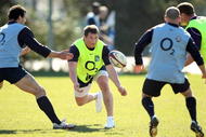 VILAMOURA, PORTUGAL - JANUARY 29: Dylan Hartley of England in action during an England Rugby training session held at Browns Sports Complex on January 29, 2010 in Vilamoura, Portugal. (Photo by Warren Little/Getty Images)