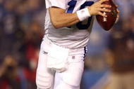 SAN DIEGO, CA - NOVEMBER 23:   Quarterback Peyton Manning #18 of the Indianapolis Colts in action against the San Diego Chargers during their NFL Game at Qualcomm Stadium on November 23, 2008 in San Diego, California. (Photo by Donald Miralle/Getty Images)