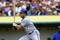 OAKLAND, CA - MAY 30:  Roberto Alomar #12 of the Toronto Blue Jays swings at an Oakland Athletics pitch during the game at the Oakland-Alameda County Coliseum in Oakland, California, on May 30, 1993.  (Photo by Otto Greule Jr/Getty Images) 