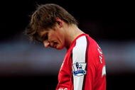 LONDON, ENGLAND - JANUARY 31:  Andrei Arshavin of Arsenal looks dejected after a missed shot during the Barclays Premier League match between Arsenal and Manchester United at The Emirates Stadium on January 31, 2010 in London, England.  (Photo by Shaun Botterill/Getty Images)
