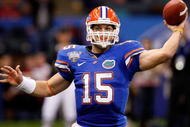 NEW ORLEANS - JANUARY 01: Quarterback Tim Tebow #15 of the Florida Gators throws a pass against the Cincinnati Bearcats during the Allstate Sugar Bowl at the Louisana Superdome on January 1, 2010 in New Orleans, Louisiana. (Photo by Kevin C. Cox/Getty Images)