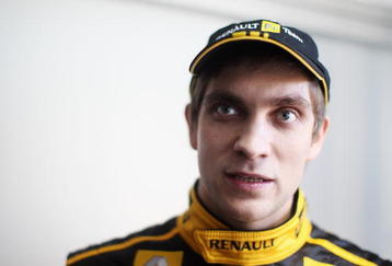 VALENCIA, SPAIN - JANUARY 31:  Vitaly Petrov of Russia and Renault F1 attends a press conference following the launch of the new Renault R30 at the Ricardo Tormo circuit on January 31, 2010 in Valencia, Spain.  (Photo by Mark Thompson/Getty Images)