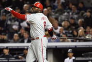 NEW YORK - NOVEMBER 04:  Ryan Howard #6 of the Philadelphia Phillies bats against the New York Yankees in Game Six of the 2009 MLB World Series at Yankee Stadium on November 4, 2009 in the Bronx borough of New York City. The Yankees won 7-3. (Photo by Nick Laham/Getty Images)