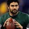 INDIANAPOLIS - JANUARY 24:  Quarterback Mark Sanchez #6 of the New York Jets looks to pass during warm-ups before playing against the Indianapolis Colts during the AFC Championship Game at Lucas Oil Stadium on January 24, 2010 in Indianapolis, Indiana.  (Photo by Jonathan Daniel/Getty Images)