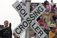 WEST LAFAYETTE, IN - SEPTEMBER 20: A detail shot of a Boiler Crossing sign before a game against the Central Michigan Chippewas and the Purdue Boilermakers at Ross-Ade Stadium on September 20, 2008 in West Lafayette, Indiana. (Photo by Ronald Martinez/Getty Images)