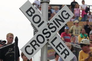 WEST LAFAYETTE, IN - SEPTEMBER 20:  A detail shot of a Boiler Crossing sign before a game against the Central Michigan Chippewas and the Purdue Boilermakers at Ross-Ade Stadium on September 20, 2008 in West Lafayette, Indiana.  (Photo by Ronald Martinez/Getty Images)