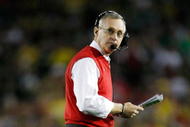 PASADENA, CA - JANUARY 01:  Head coach Jim Tressel of the Ohio State Buckeyes is seen during the 96th Rose Bowl game against the Oregon Ducks on January 1, 2010 in Pasadena, California.  (Photo by Jeff Gross/Getty Images)