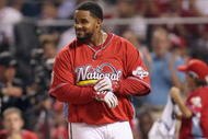 ST LOUIS, MO - JULY 13: National League All-Star Prince Fielder of the Milwaukee Brewers competes in the State Farm Home Run Derby at Busch Stadium on July 13, 2009 in St. Louis, Missouri. (Photo by Jamie Squire/Getty Images)