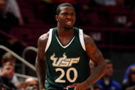 NEW YORK - MARCH 10: Dominique Jones #20 of the USF Bulls reacts after a play against the Seton Hall Pirates during the first round of the Big East Tournament at Madison Square Garden on March 10, 2009 in New York City. (Photo by Jim McIsaac/Getty Images)