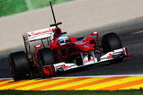 VALENCIA, SPAIN - FEBRUARY 03:  Fernando Alonso of Spain and Ferrari drives the new F10 for the first time during winter testing at the Ricardo Tormo Circuit on February 3, 2010 in Valencia, Spain.  (Photo by Mark Thompson/Getty Images)
