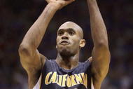 LAWRENCE, KS - DECEMBER 22: Patrick Christopher #23 of the California Golden Bears looks to make a free throw during the game against the Kansas Jayhawks on December 22, 2009 at Allen Fieldhouse in Lawrence, Kansas. (Photo by Jamie Squire/Getty Images)