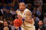 WESTWOOD, CA - FEBRUARY 19:  Venoy Overton #1 of the Washington Huskies dribbles the ball in the first half during their NCAA basketball game against the UCLA Bruins at Pauley Pavilion on February 19, 2009 in Westwood, California. The Bruins defeated the Huskies 85-76.  (Photo by Victor Decolongon/Getty Images)