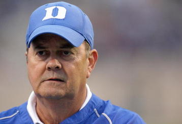 DURHAM, NC - OCTOBER 18:  Head coach David Cutcliffe of the Duke Blue Devils watches the action during the game against the Miami Hurricanes at Wallace Wade Stadium on October 18, 2008 in Durham, North Carolina.  (Photo by Kevin C. Cox/Getty Images)