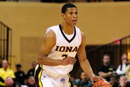 ORLANDO, FL - NOVEMBER 27: Scott Machado #3 of the Iona Gaels looks to pass against the Baylor Bears during the Old Spice Classic at Disney's Milk House on November 27, 2009 in Orlando, Florida. (Photo by Sam Greenwood/Getty Images)