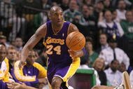 BOSTON - JANUARY 31:  Kobe Bryant  #24 the Los Angeles Lakers beats Rasheed Wallace #30 of the Boston Celtics to a loose ball in the second half at the TD Garden on January 31, 2010 in Boston, Massachusetts.  NOTE TO USER: User expressly acknowledges and agrees that, by downloading and or using this photograph, User is consenting to the terms and conditions of the Getty Images License Agreement. (Photo by Jim Rogash /Getty Images)
