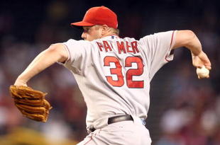 PHOENIX - JUNE 28:  Starting pitcher Matt Palmer #32 of the Los Angeles Angels of Anaheim pitches against the Arizona Diamondbacks during the major league baseball game at Chase Field on June 28, 2009 in Phoenix, Arizona. The Angels defeated the Diamondbacks 12-8.  (Photo by Christian Petersen/Getty Images)