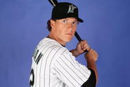 JUPITER, FL - FEBRUARY 22:  Chris Coghlan #72 of the Florida Marlins poses during photo day at Roger Dean Stadium on February 22, 2009 in Jupiter, Florida.  (Photo by Doug Benc/Getty Images)